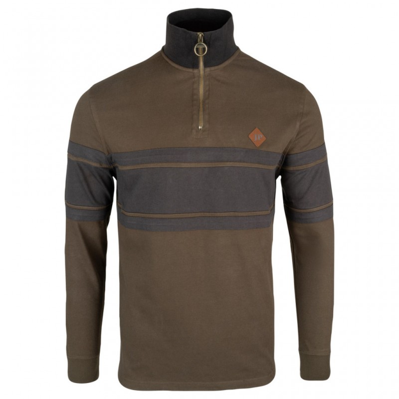 Jack Pyke Contrast Half Zip Sweatshirt Green L