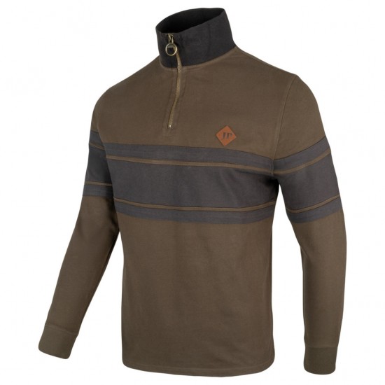 Jack Pyke Contrast Half Zip Sweatshirt Green L