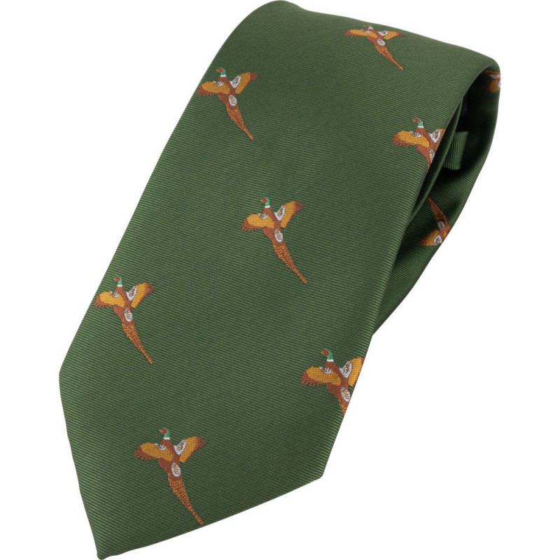 Cravata de vanatoare Jack Pyke cu fazan – culoare verde