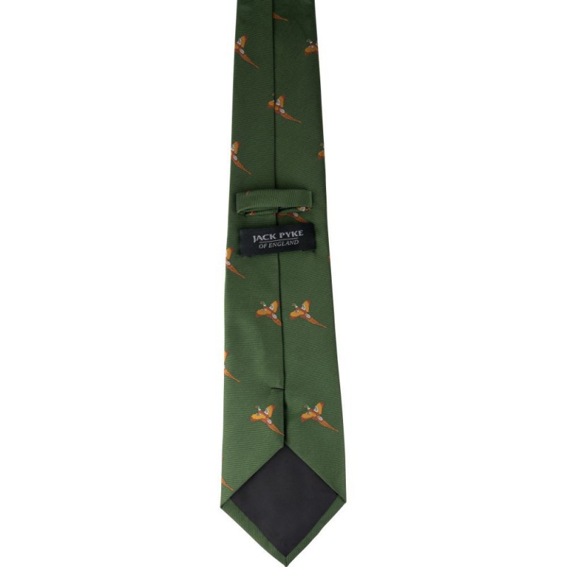 Cravata de vanatoare Jack Pyke cu fazan – culoare verde