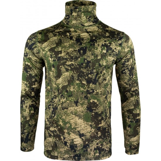 Bluză Tehnică Jack Pyke Roll Neck Digicam – Camuflaj, Respirabilă și Elastică