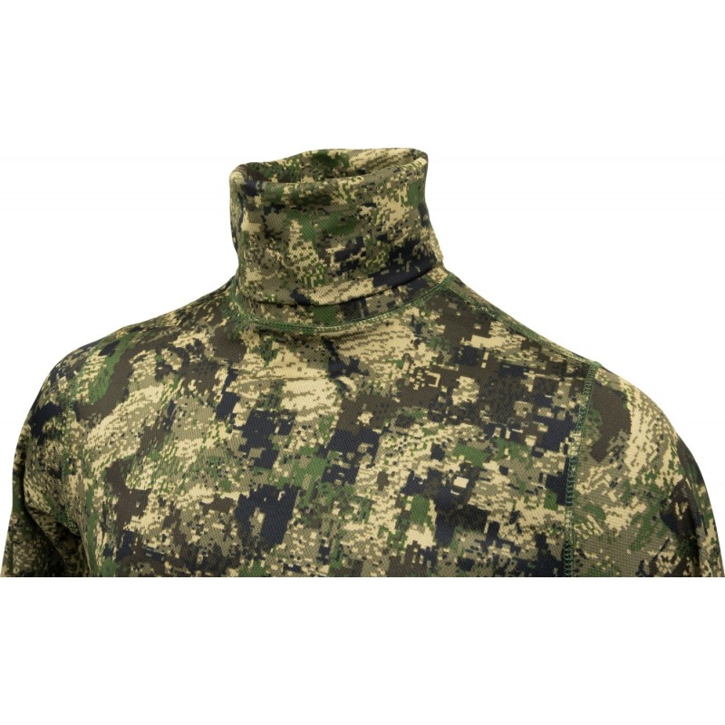Bluză Tehnică Jack Pyke Roll Neck Digicam – Camuflaj, Respirabilă și Elastică