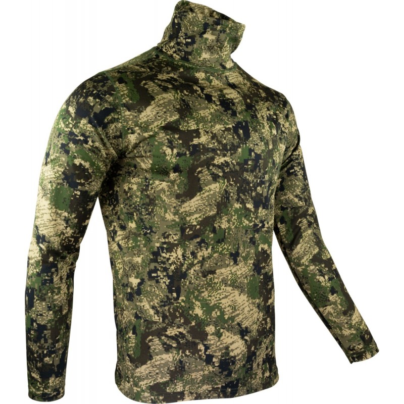 Bluză Tehnică Jack Pyke Roll Neck Digicam – Camuflaj, Respirabilă și Elastică