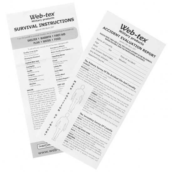 Kit supravietuire Combat Web-Tex