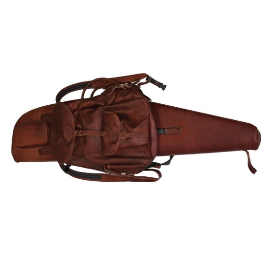 Husă carabină cu rucsac detașabil din piele