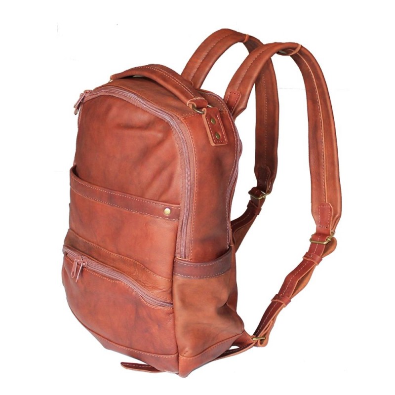 Rucsac din piele mic cu fermoar
