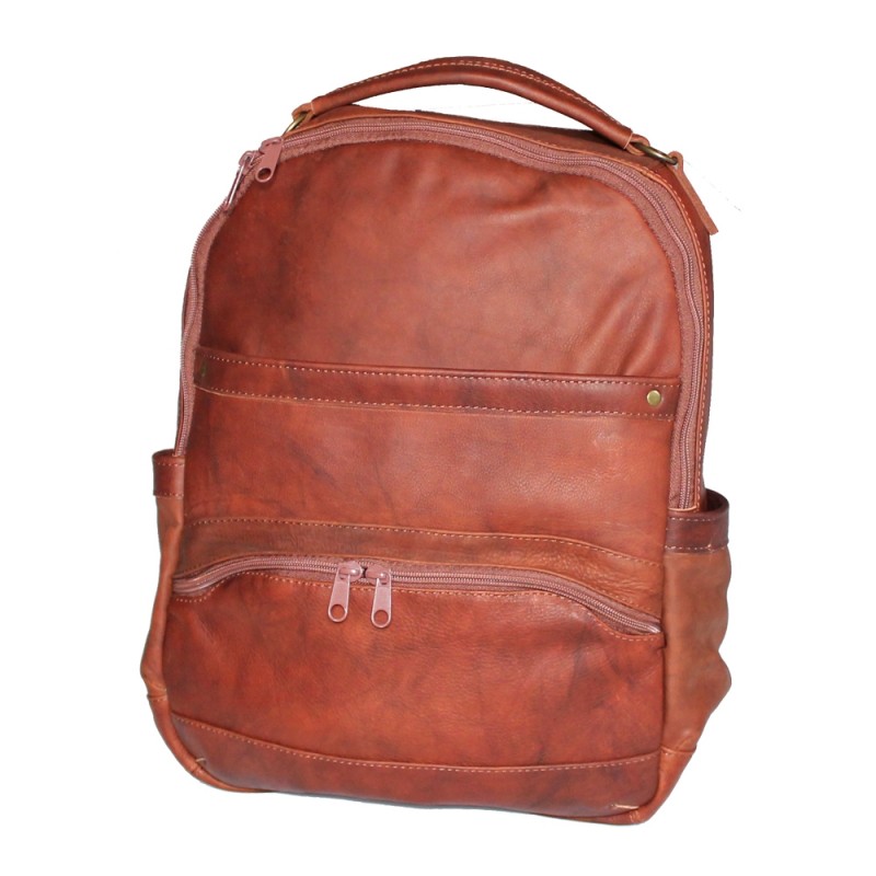 Rucsac din piele mic cu fermoar