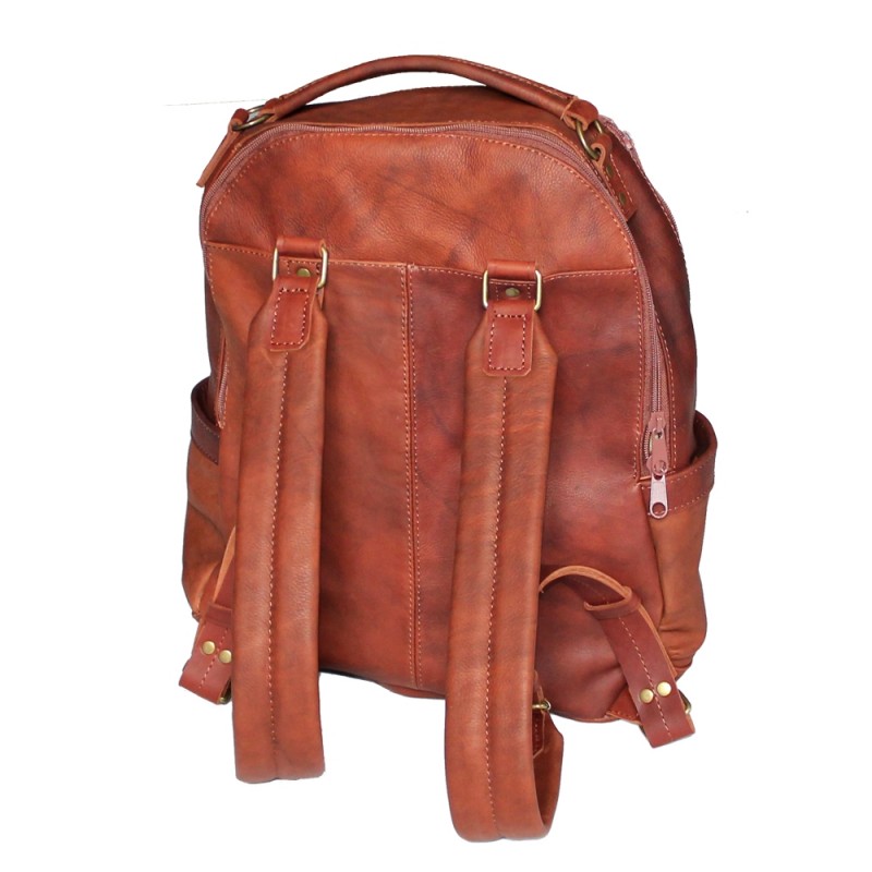 Rucsac din piele mic cu fermoar