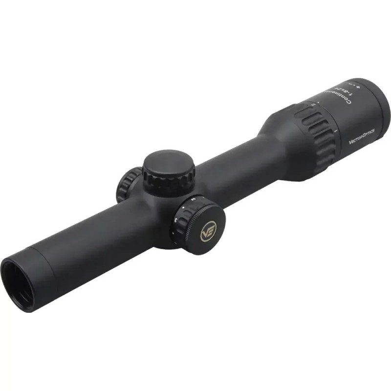 Lunetă Vector Optics Continental X8 1-8x24 SFP Hunting ED German #4 cu punct roșu