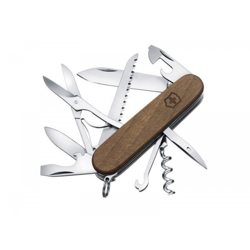 Briceag multifunctional Victorinox Huntsman maner din lemn de nuc - 13 functii