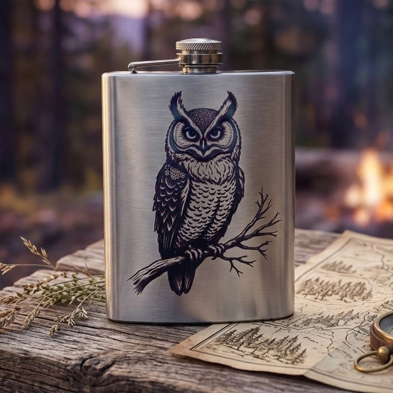 Sticluță whisky din inox gravată laser