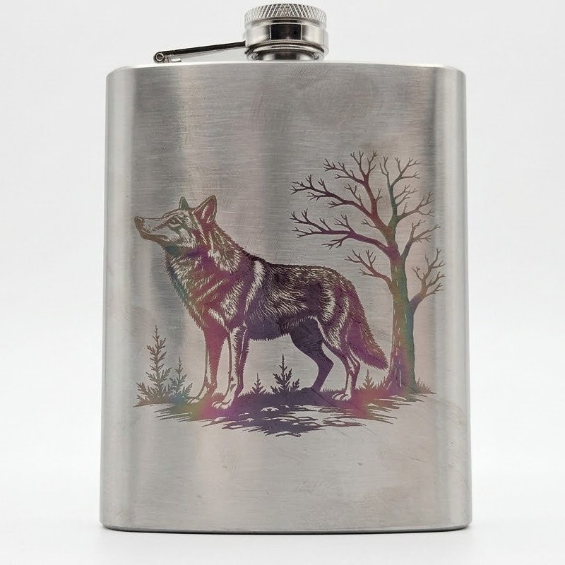 Sticluță whisky din inox gravată laser