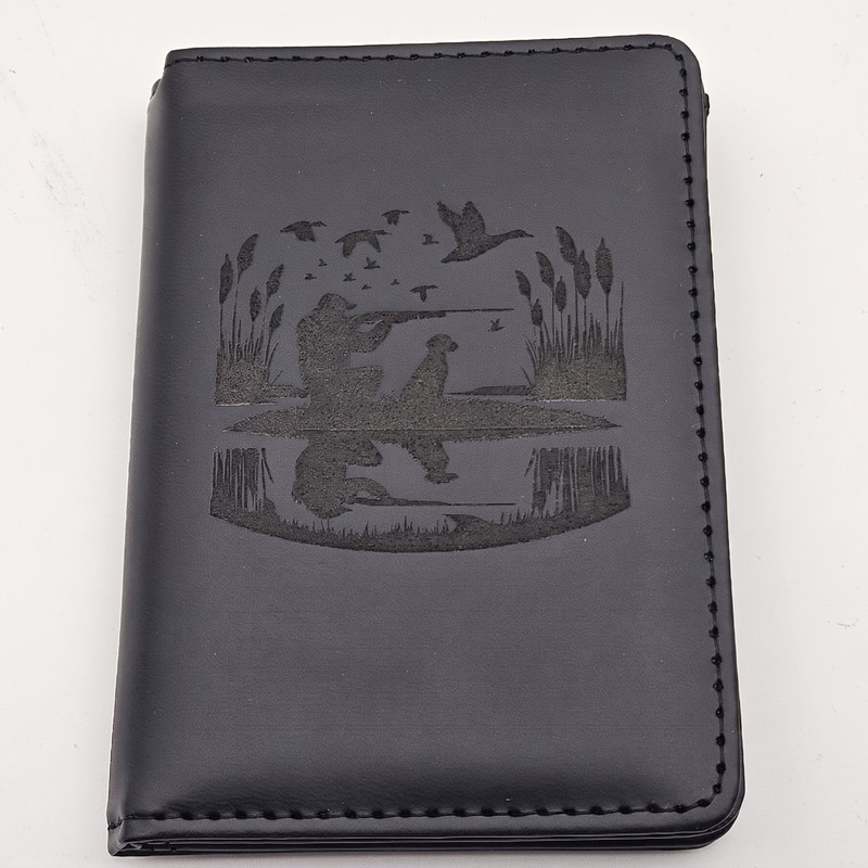 Portcard RFID din piele ecologică gravat laser